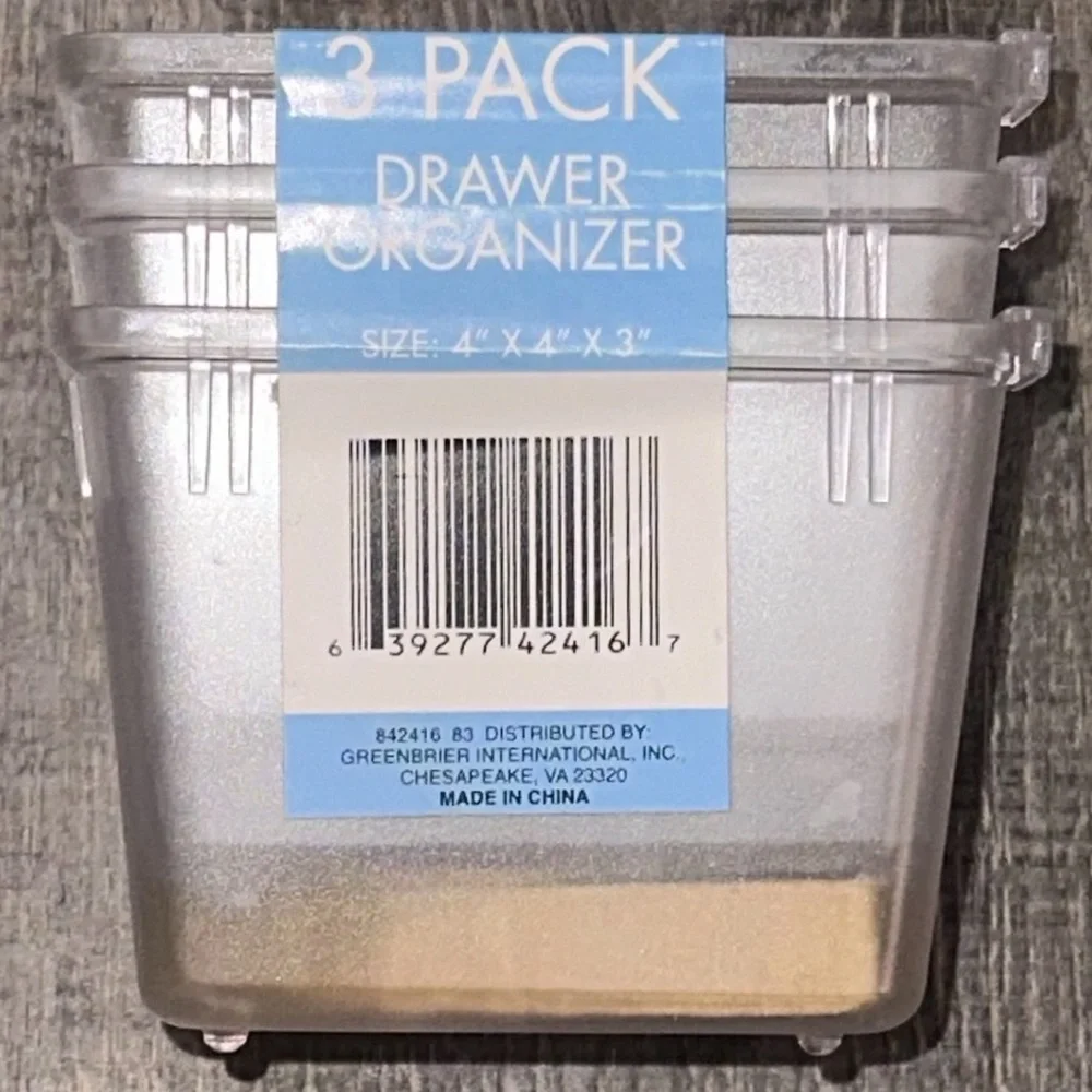 💞 New 3-Pack of Clear Drawer Organizers